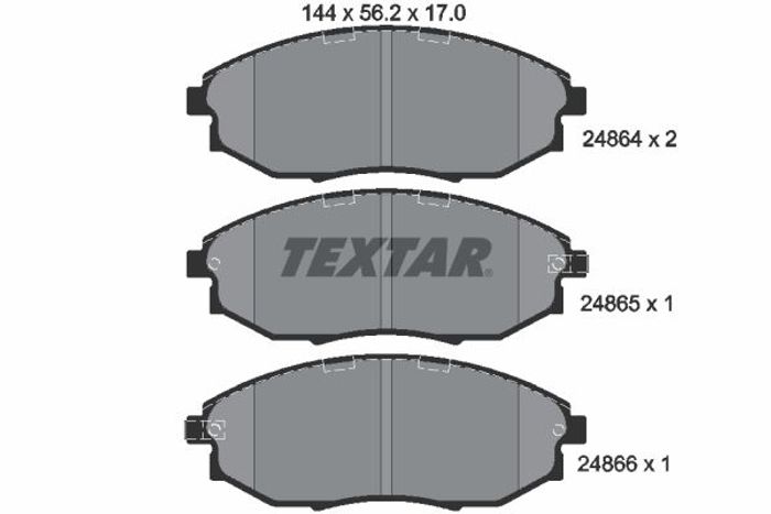 Bremsbelagsatz vorne , passt zu: CHEVROLET EPICA 2.0/2.0D/2.5 01.05-12.11