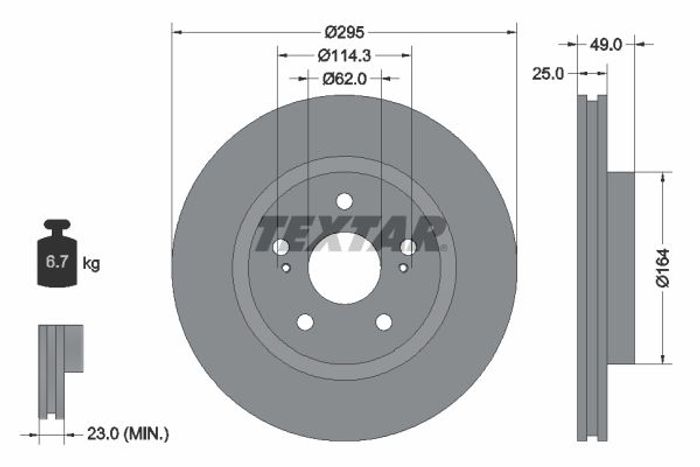 Bremsscheibe vorne L/R passt zu: SUZUKI GRAND VITARA II, XL7 1.6-3.6 04.05