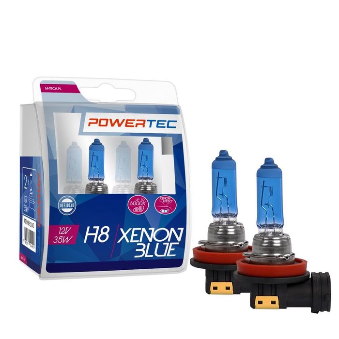 Glühbirne Halogen, 2Stück, H8, Xenon Blue, 12V, max. 35W, lichtfarbe kaltweiß...