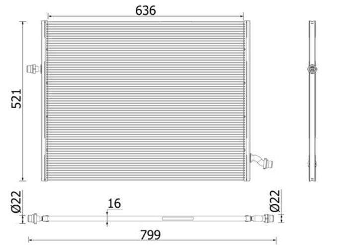 Ansaugluftkühler passt zu: MERCEDES S (A217), S (C217), S (W222, V222, X222)...