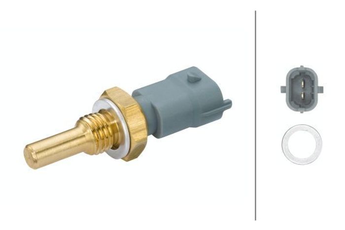 Kühlmitteltemperatur -Sensor (anzahl der Pins: 2, grau) passt zu: IVECO DAILY...