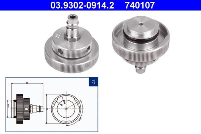 Kork - Adapter, anwendung: Bremsflüssigkeit ATE