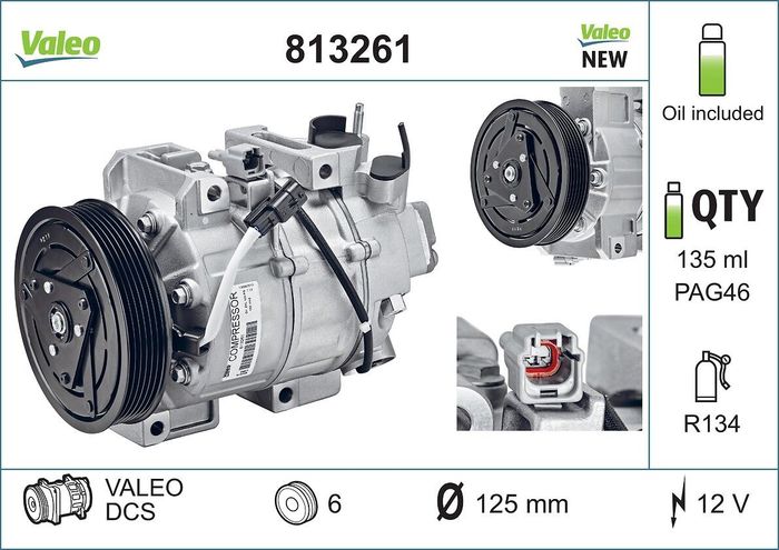 Klimakompressor passt zu: NISSAN X-TRAIL II 2.5 06.07-07.14