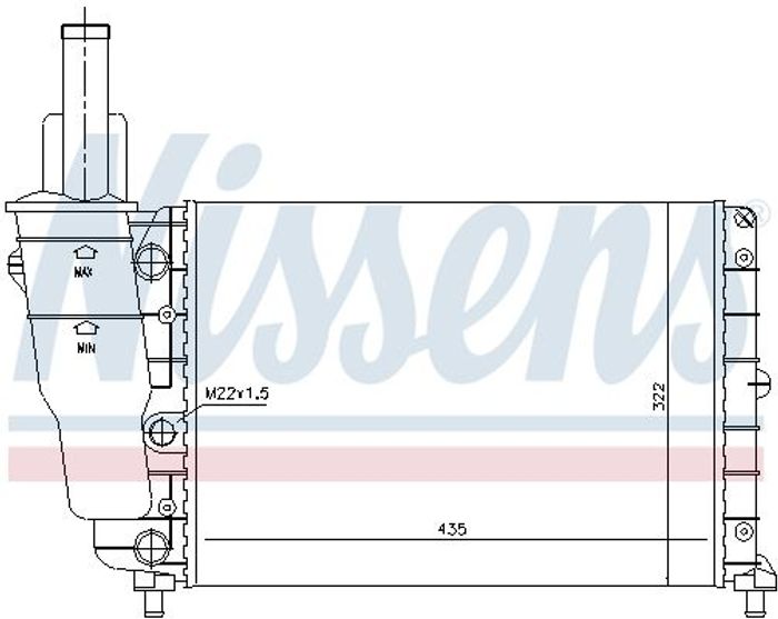Kühler Motor (mit mechanischer getriebe) passt zu: FIAT PUNTO; LANCIA Y 1.1/1...