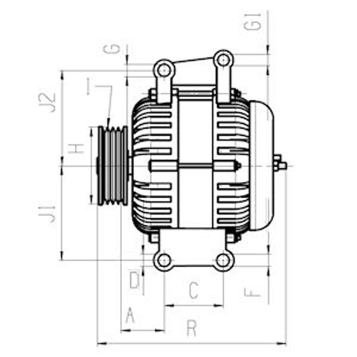 Alternator (14V, 180A, (en) new with a deposit) passt zu: AUDI A6 ALLROAD C6,...