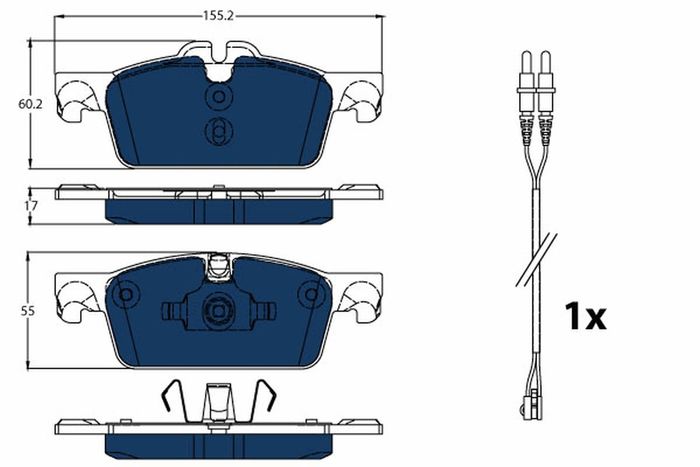 Bremsbelagsatz hinten ((EN) for hybrid vehicles), passt zu: PEUGEOT 3008, 300...