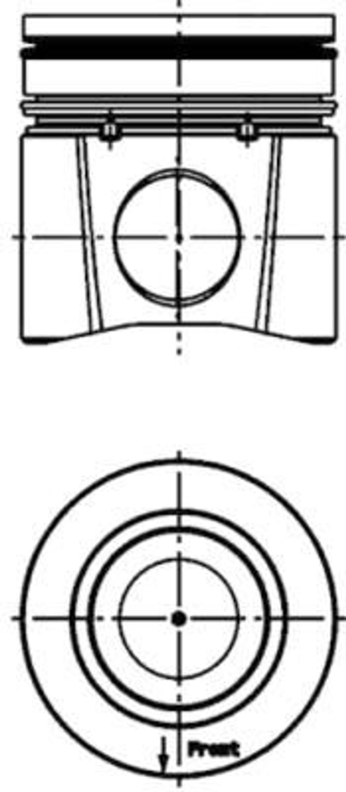 Kolben (durchmesser 102mm, STD) passt zu: CUMMINS ISB-135; ISB-150; ISB-170;...