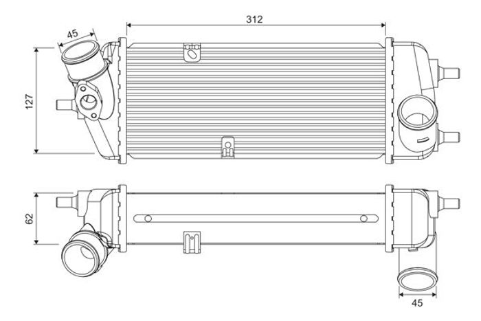 Ansaugluftkühler passt zu: HYUNDAI ACCENT III; KIA RIO II 1.5D 03.05-12.11