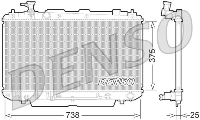 Kühler Motor passt zu: TOYOTA RAV 4 II 1.8/2.0 05.00-11.05