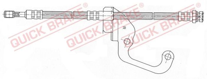 Bremsleitung elastisch vorne R (länge 430mm, M10x1) passt zu: HYUNDAI GALLOPE...