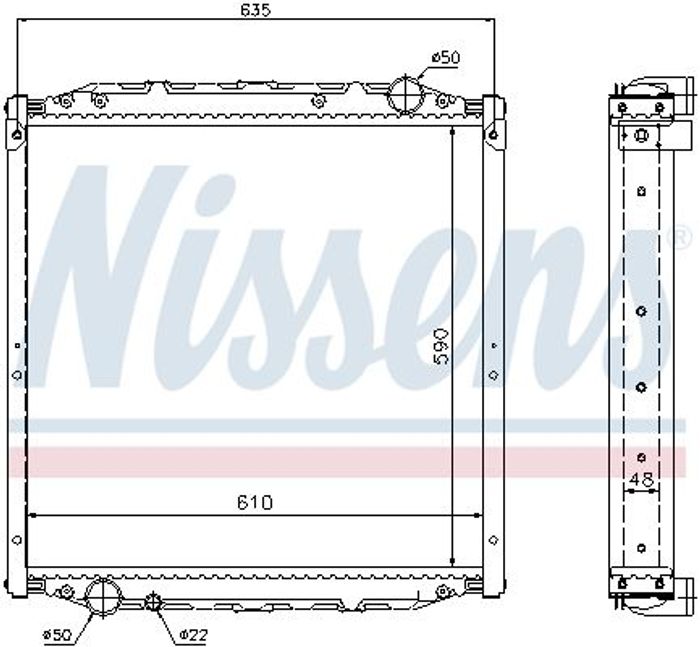 Kühler Motor ((en) with frame) passt zu: MAN L2000, M 2000 L, M 2000 M D0824F...