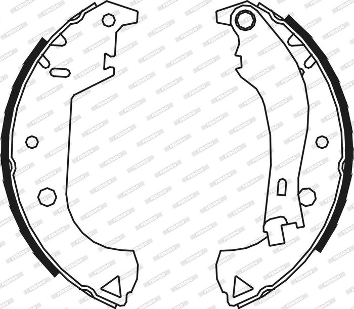 Bremsbacke passt zu: CADILLAC CTS; FIAT DOBLO, STRADA 1.2-3.2 03.01