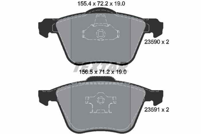 Bremsbelagsatz vorne , passt zu: VOLVO S60 I, S80 I, V70 II, XC90 I 2.0-4.4 0...