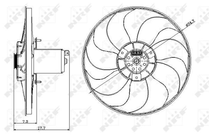 Kühlerlüfter passt zu: VW PASSAT B3/B4 1.6-2.9 02.88-05.97