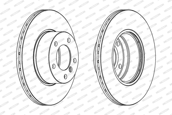 Kpl. Scheibenbremsen vorne L/R passt zu: BMW 5 (E39) 2.0-3.5 09.95-05.04