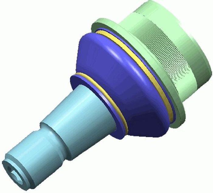 Schwingenbolzen vorne L/R (oben vorne, kegeldurchmesser: 20mm, M16x1,5, mit E...