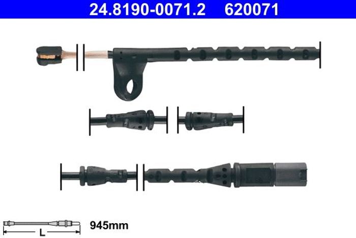 Bremsbelagverschleißsensor vorne passt zu: BMW X5 (E70), X5 (F15, F85), X6 (E...