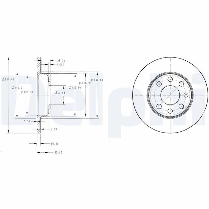 Kpl. Scheibenbremsen vorne L/R passt zu: OPEL CORSA B, CORSA C 1.0/1.2/1.4 03...