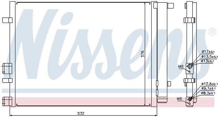 Klimaanlage Kondensator (mit Trockner) passt zu: HYUNDAI I20 I 1.2-1.6D 08.08...