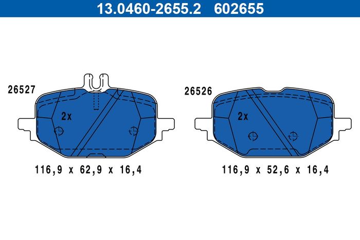 Bremsbelagsatz hinten , passt zu: MERCEDES C (W206), C ALL-TERRAIN (S206), C...