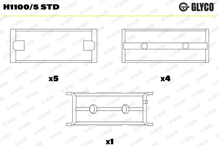 Kurbelwellenlager (STD, Hauptlager; Komplett) passt zu: FORD B-MAX, C-MAX, C-...
