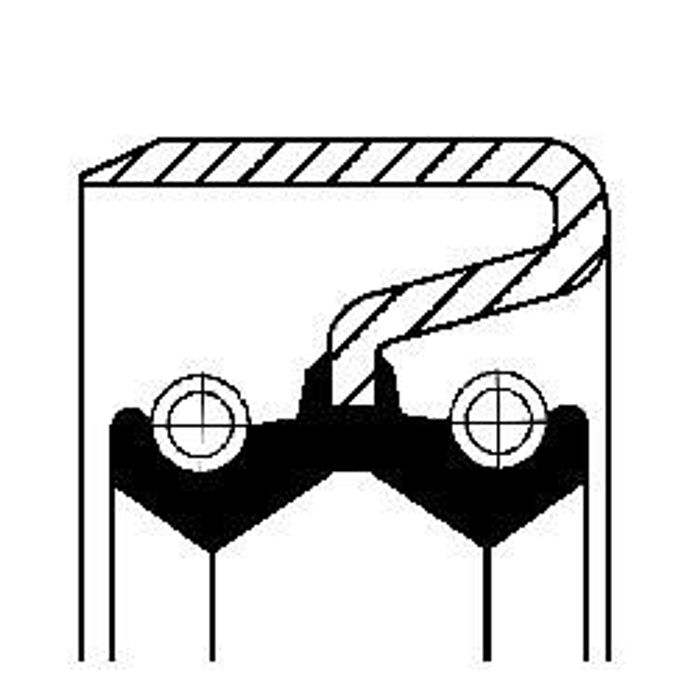 Technische Dichtung (80x105x20mm) passt zu: KOMATSU; MERCEDES
