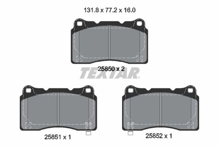 Bremsbelagsatz vorne , passt zu: ALFA ROMEO GIULIETTA; HONDA CIVIC X, CIVIC X...