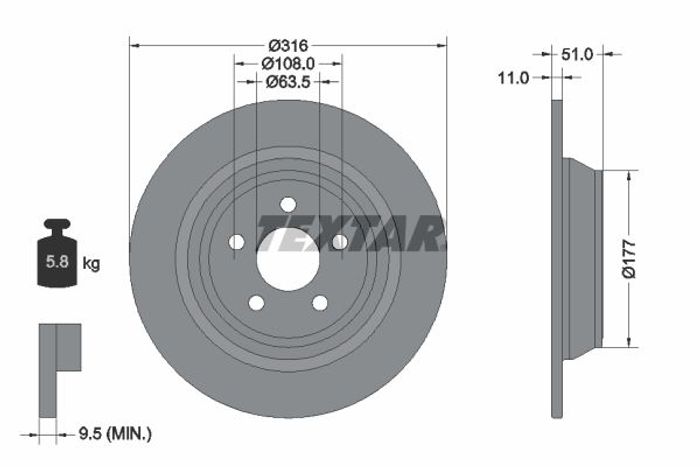 Bremsscheibe hinten L/R passt zu: FORD GALAXY III, GALAXY MK III, S-MAX; FORD...