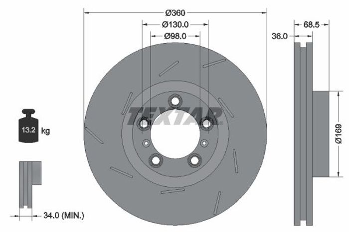 Bremsscheibe vorne L passt zu: PORSCHE PANAMERA 3.0-4.8 07.09-10.16