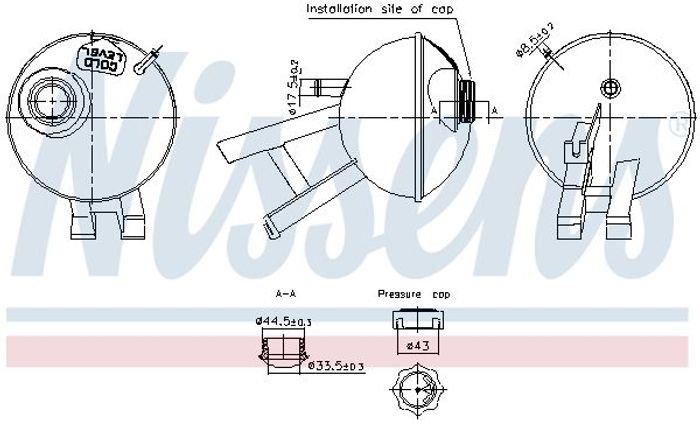 Kühlmittelausgleichsbehälter passt zu: LAND ROVER DEFENDER 08.90-02.16
