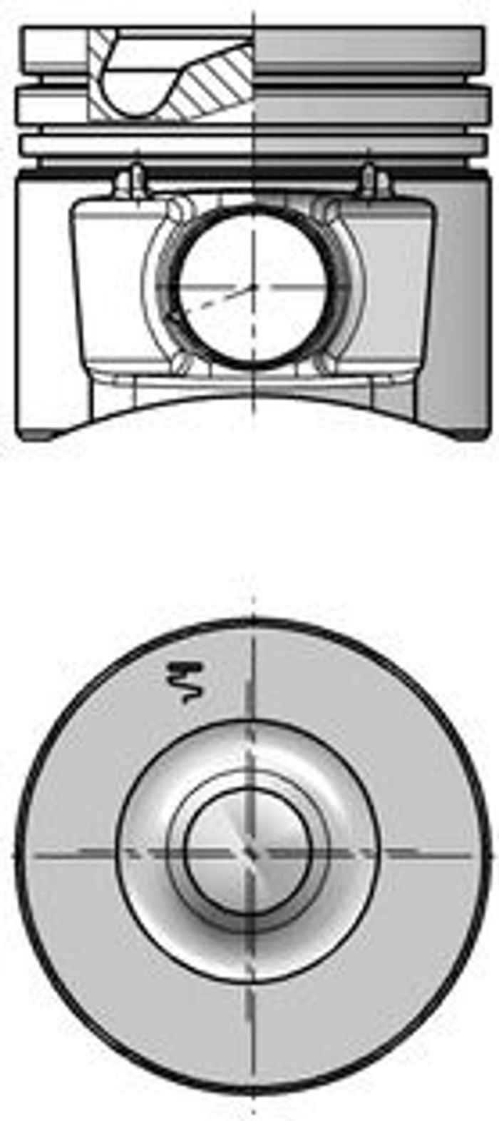 Kolben (durchmesser 94mm, STD) passt zu: AHLMANN AF60E, AS50; AMMANN AFT270 E...