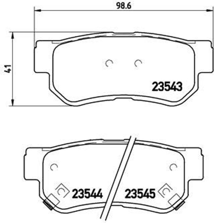 Bremsbelagsatz hinten , passt zu: HYUNDAI ELANTRA III, ELANTRA IV, GETZ, GRAN...