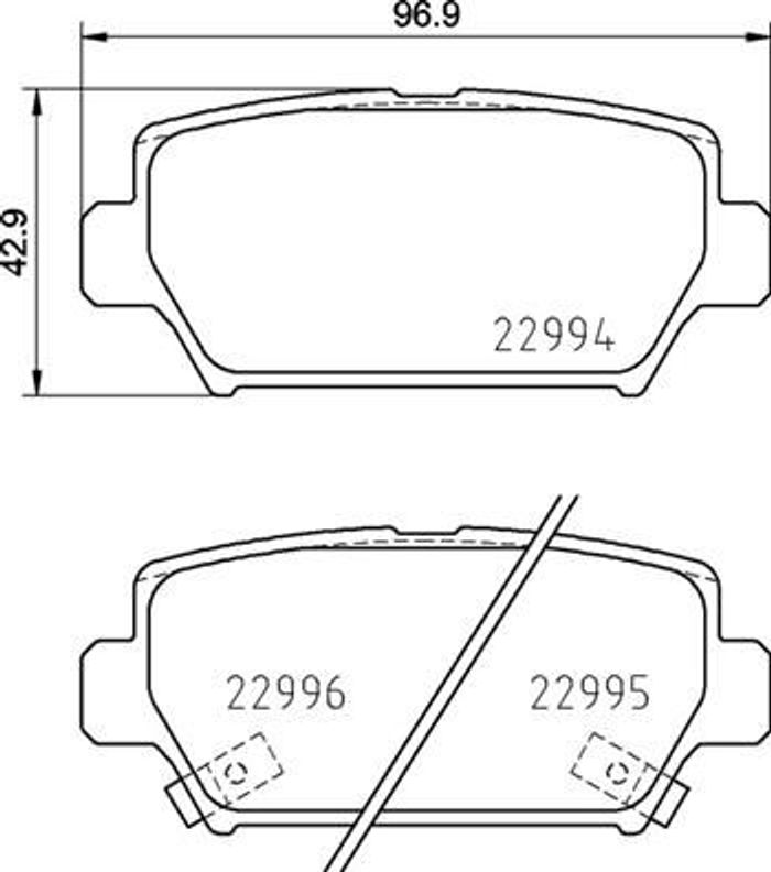 Bremsbelagsatz hinten , passt zu: MITSUBISHI ECLIPSE CROSS 1.5-2.4H 10.17