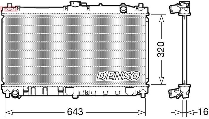 Kühler Motor passt zu: MAZDA MX-3, MX-5 II 1.6/1.8 11.93-10.05