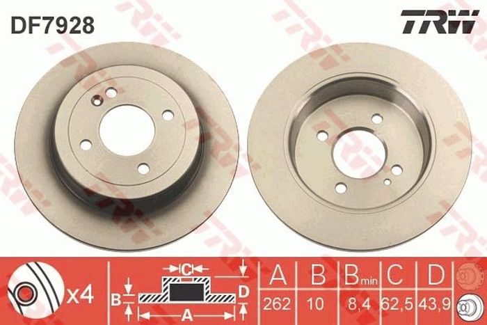 Bremsscheibe hinten L/R passt zu: HYUNDAI ACCENT IV, ACCENT V, BAYON, I20 ACT...