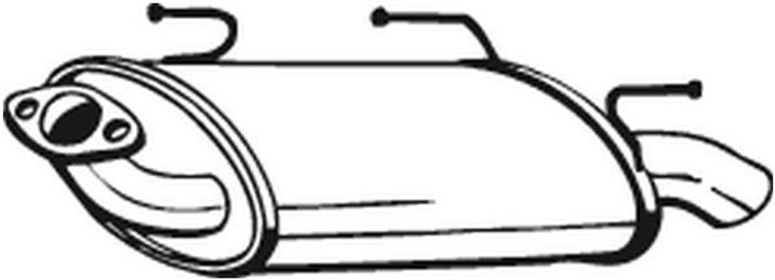 Schalldämpfer des Auspuffsystems hinten passt zu: NISSAN ALMERA II 1.5D/2.2D...