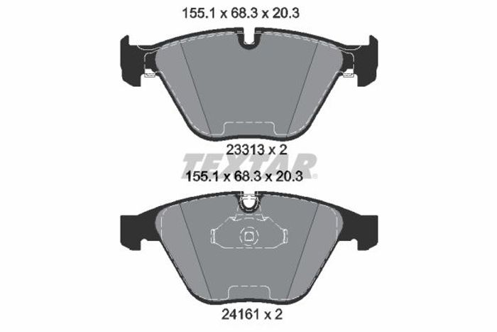 Bremsbelagsatz vorne , passt zu: BMW 3 (E90), 3 (E91), 3 (E92), 3 (E93), X1 (...