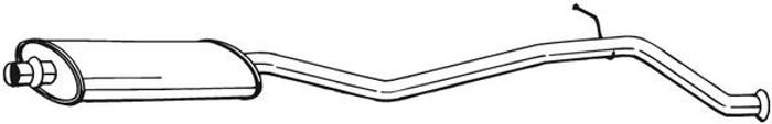 Schalldämpfer des Auspuffsystems Mitte passt zu: PEUGEOT 406 2.0D 06.98-04.04