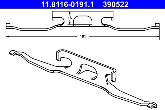 Montagesatz des Bremsklotzes hinten passt zu: MERCEDES SPRINTER 2-T (B901, B9...