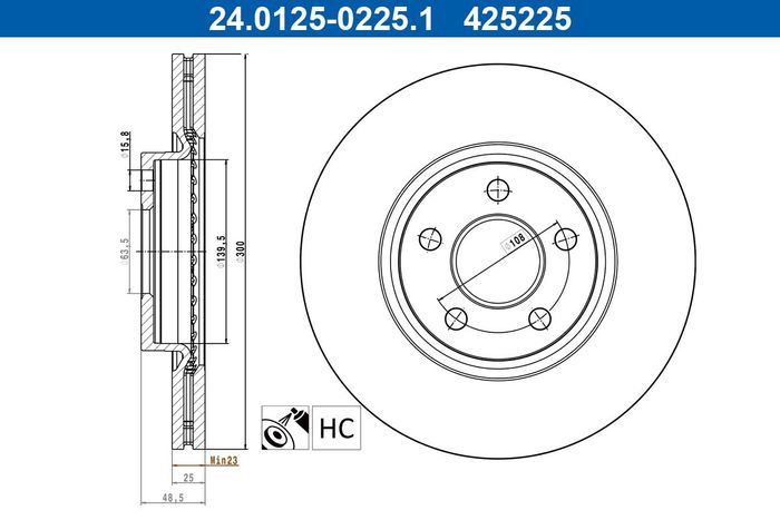 Bremsscheibe vorne L/R passt zu: FORD TOURNEO CONNECT V408 NADWOZIE WIELKO, T...