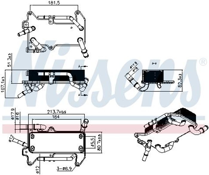 Ölkühler passt zu: AUDI A4 ALLROAD B9, A4 B9, A5, A6 ALLROAD C8, A6 C8, A7, A...