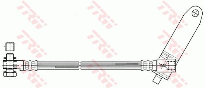 Bremsleitung elastisch vorne R (länge 410mm, M12x1/M10x1) passt zu: FORD TOUR...
