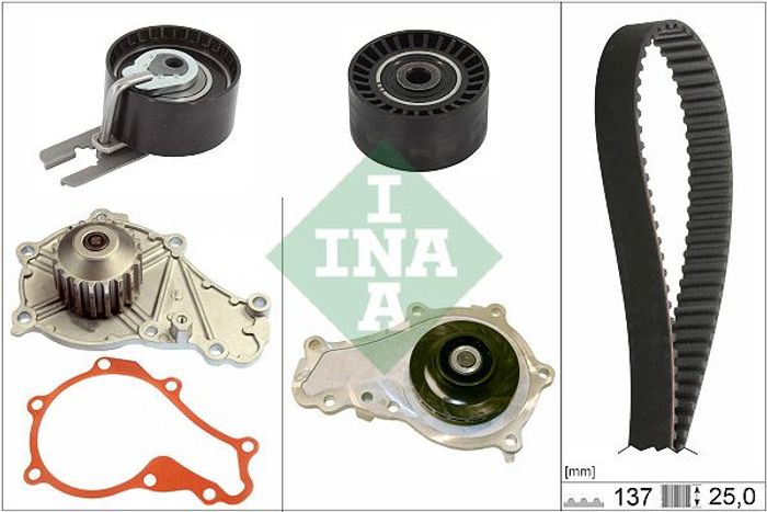 Ventilsteuerung Satz (Riemen + Rolle + Flüssigkeitspumpe) passt zu: MAZDA 2,...