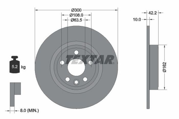 Bremsscheibe hinten L/R passt zu: JAGUAR E-PACE; LAND ROVER DISCOVERY SPORT 1...