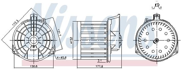 Gebläse passt zu: HONDA CIVIC VIII 1.4-2.2D 09.05-01.12