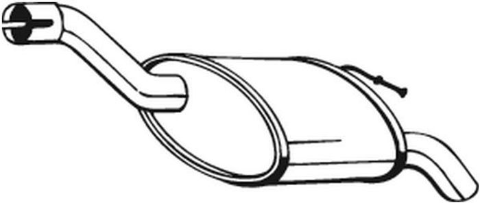 Schalldämpfer des Auspuffsystems hinten passt zu: FORD FOCUS I 1.8D 10.98-11.04