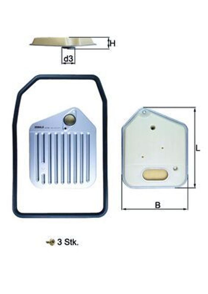 Filter Hydraulikgetriebe passt zu: BMW 3 (E36), 5 (E34), 5 (E39), 7 (E32), 7...