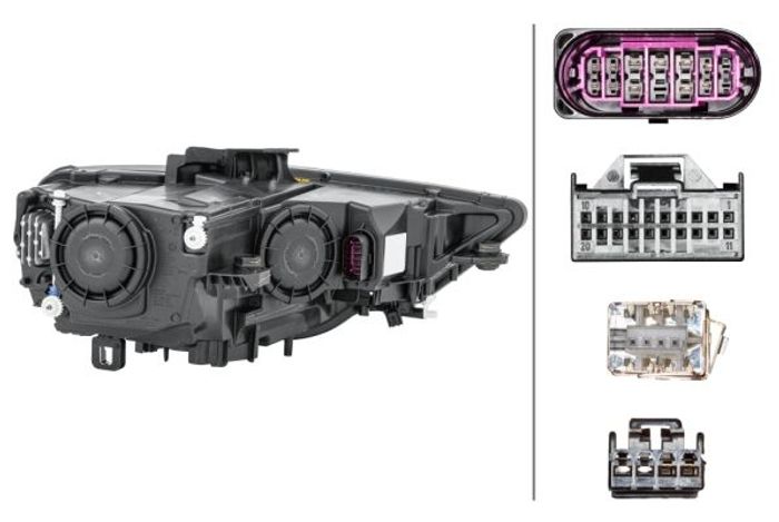 Scheinwerfer L (D3S/LED/PSY24W, elektrisch, mit motor, einsatzfarbe: dunkel)...