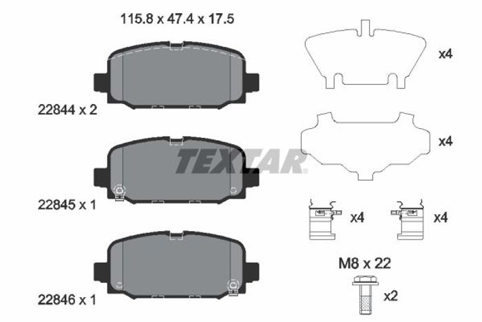 Bremsbelagsatz hinten , passt zu: JEEP CHEROKEE, COMPASS 1.4-3.2 11.13