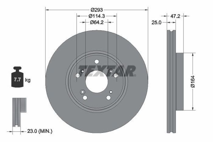 Bremsscheibe vorne L/R passt zu: HONDA CIVIC XI, HR-V 1.5H/2.0H 09.21